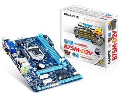 Płyta główna Gigabyte GA-B75M-D2V Socket 1155 2x DDR3 16GB I3, I5, I7