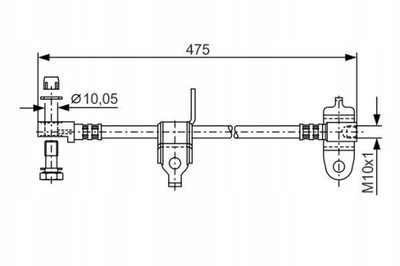 BOSCH 1 987 481 045 ПАТРУБОК ТОРМОЗНОЙ ГИБКИЙ