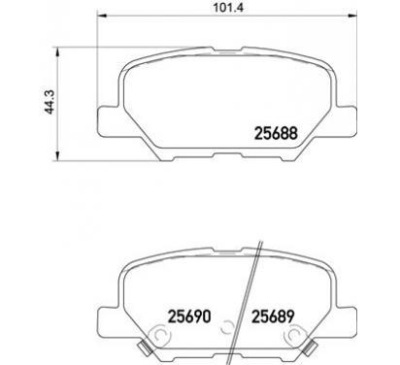 Brembo p 61 111 набор тормозных колодок тормозных, тормоза дисковые фото №1