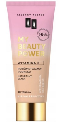 AA My Beauty Power rozświetlający podkład nr 01