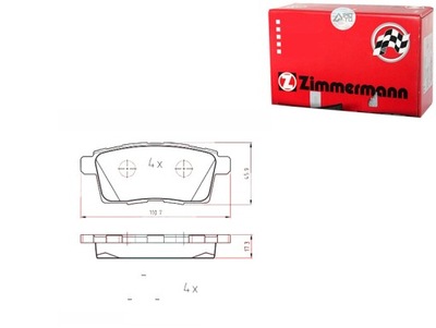 КОЛОДКИ ТОРМОЗНЫЕ MAZDA CX-7 07- ЗАД ZIMMERMANN