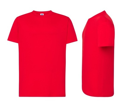 T-SHIRT MĘSKA koszulka bawełniana JHK TSRA-150 czerwona RD r. XS