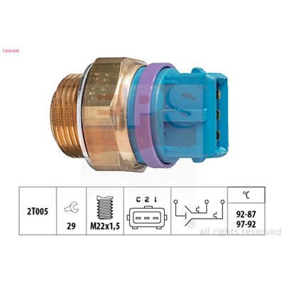 ПЕРЕКЛЮЧАТЕЛЬ ТЕПЛОВОЙ, ВЕНТИЛЯТОР РАДИАТОРА EPS 1.850.629