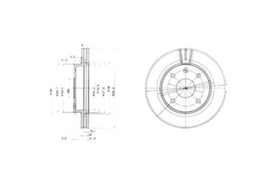 Delphi гальмівні диски гальмівні 2szt chevrolet evanda lace фото №1