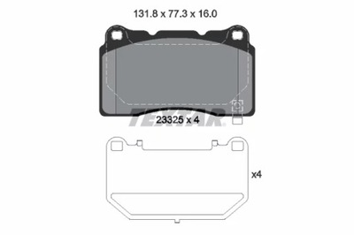 ZAPATAS DE FRENADO PARTE DELANTERA 2332502/TEX  