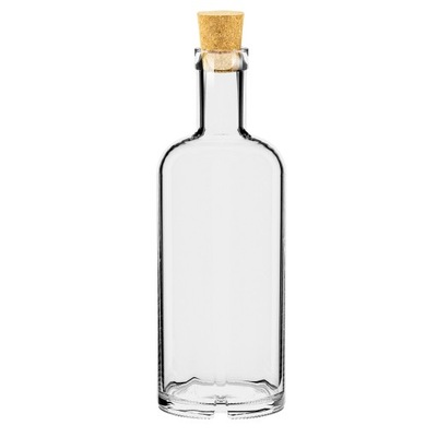 Szklana BUTELKA NA NALEWKI Domowe Wino Soki 700 ml z Korkiem Przezroczysta