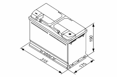 BOSCH АКУМУЛЯТОР BOSCH 12V 80AH 740A S4 P + 1 315X175X190 B13