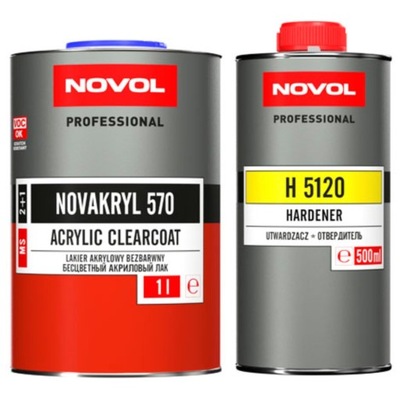 NOVOL - LAKIER ПРОЗОРИЙ NOVAKRYL MS 570 2+1 - 1L+UTW H5120