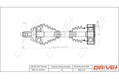 Drive+ приводной вал приводная skoda octavia 04-20 p фото №1