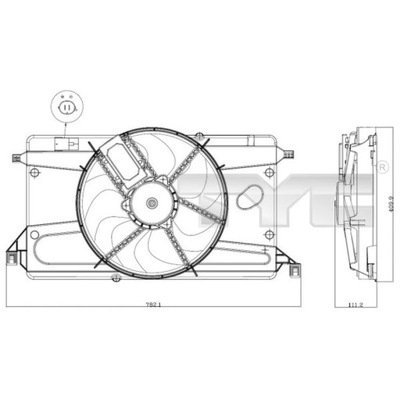 WENTYLATOR, CHLODZENIE VARIKLIO TYC 820-0002 