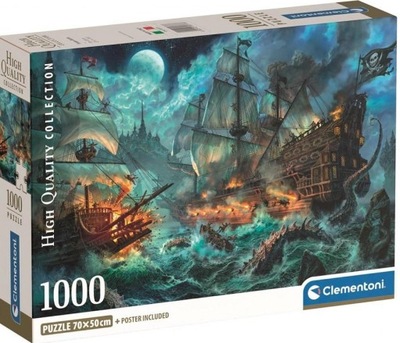 Puzzle Pirátska bitka 1000 dielikov.
