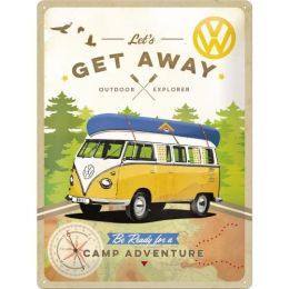 Plakat 30 x 40cm VW Bulli - Let Get Away szyld Volkswagen T1 