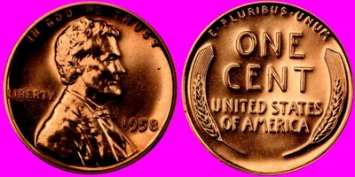 1 Cent USA 1958 st LUSTRZANY /PROOF /U 673