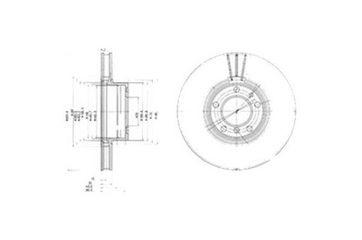 DELPHI DISCOS DE FRENADO 2SZT. BMW 5 (E39) 2.2-4.4  