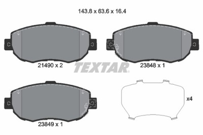 2149001 КОЛОДКИ ТОРМОЗНЫЕ LEXUS GS TEXTAR TEXTAR