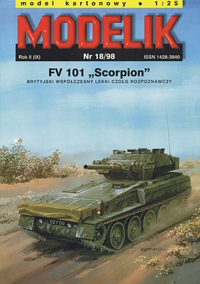Modelik 18/98 Brytyjski czołg FV 101 SCORPION 1:25