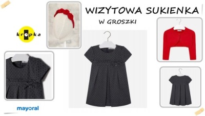 GRAFITOWA SUKIENKA W GROSZKI 4929 MAYORAL 110 cm