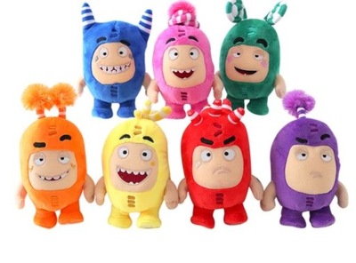 ZESTAW MASKOTKI 7 SZT PLUSZAKI ANIME ODDBODS