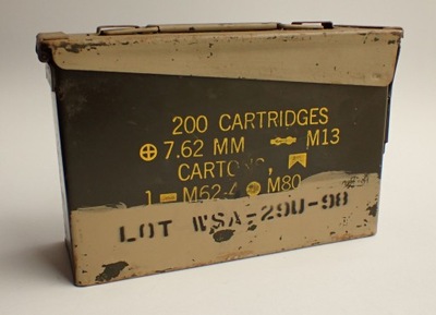 Skrzynka US Army 200 Cartridges 7.62 MM M13 M62