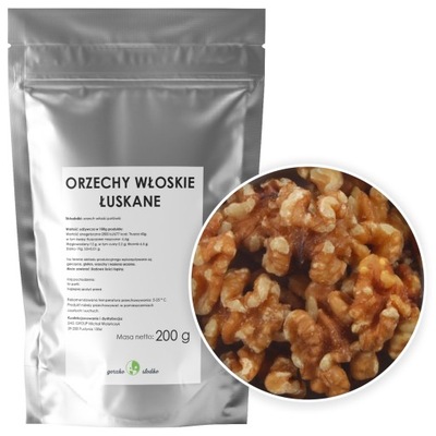 ORZECHY WŁOSKIE orzech włoski łuskany 200g