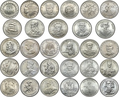 Polska PRL - KOMPLET zestaw - 29 monet 1974-1992 - monety OKOLICZNOŚCIOWE