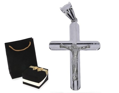 Krzyżyk srebr* krzyż Pan Jezus prezent żon* LgD455