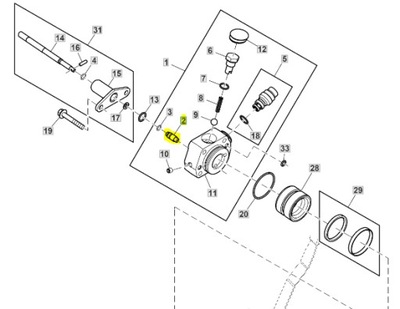 КЛАПАН РІВНЯ ПІДЙОМНИКА JOHN DEERE 3033R 3038