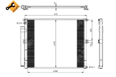 NRF КОНДЕНСАТОР КОНДИЦИОНЕРА TOYOTA LAND CRUISER PRADO 3.0D 09.02-12.10