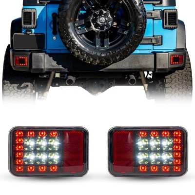 JEEP WRANGLER JK 2007-2018 FAROS DIODO LUMINOSO LED EN PARAGOLPES TRASERO  