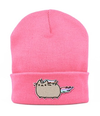 czapka beanie KOTEK JEDNOROŻEC różowa kot z kotem
