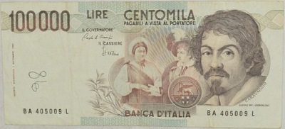 7.Włochy, 100 000 Lirów 1983, P.110.a, St.3+