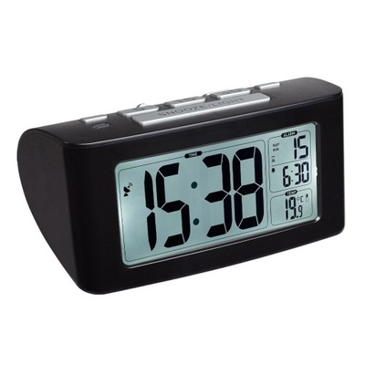 Zegar budzik TFA czarny 13,8 cm