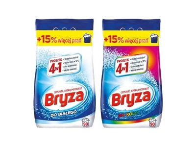 Proszek do prania BRYZA 4w1 Color, White 2x5.85kg