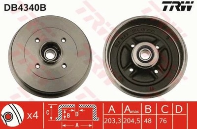 DB4340B BEBEN BRAKE NISSAN MICRA C+C III 05-  