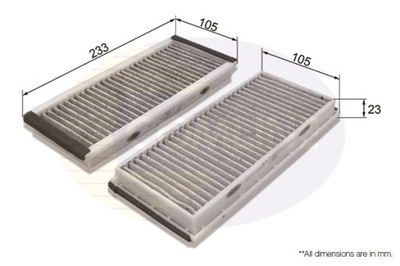 Фильтр салонный comline /угольный/ mazda mpv 99-/rx-8 03-12 фото №1