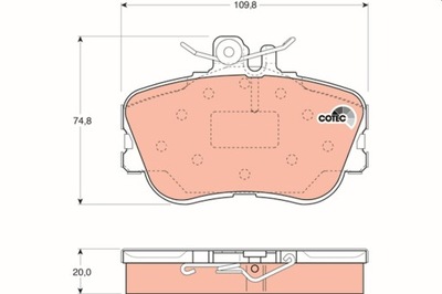 ZAPATAS DE FRENADO DB PARTE DELANTERA W202 93-00 GDB1094  