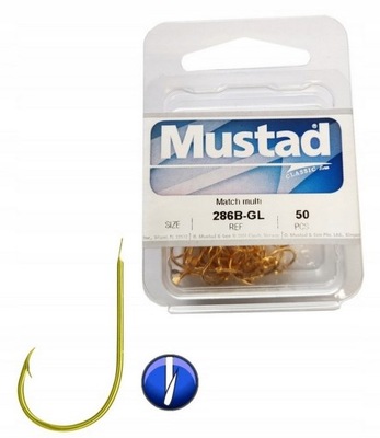 Haczyki Mustad 286B-GL - 289H 50szt. rozmiar: 4