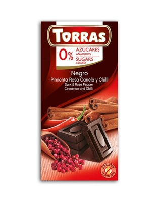 TORRAS Czekolada gorzka pieprz cynamon chili 75g