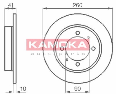 ГАЛЬМІВНІ ДИСКИ ГАЛЬМІВНІ ЗАД KAMOKA 1031772