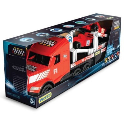 SUPER TRUCK Z FORMUŁĄ 1, 78cm WADER 36620 LAWETA