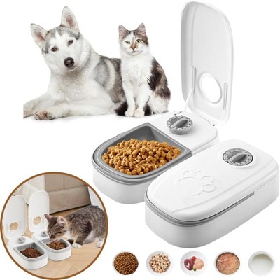 AUTOMATYCZNY DOZOWNIK KARMY DLA KOTÓW, 350ML, Z PROGRAMOWALNYM TIMEREM