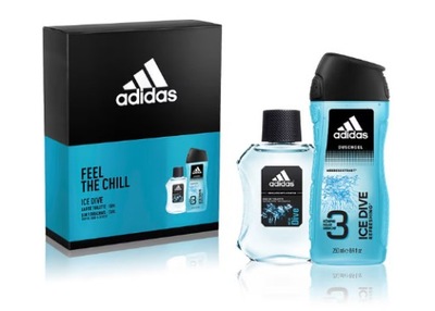 Adidas Ice Dive zestaw edt 100ml + shg 250 ml