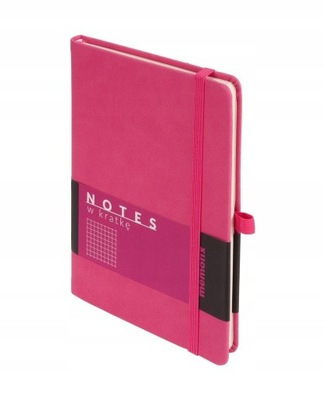 NOTATNIK W KRATKE NOTES DLA UCZNIA ORGANIZER NOTES MEMOFIX B6 KRATKA RÓŻOWY