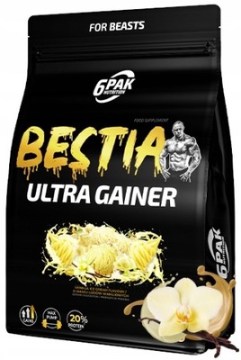 6PAK Nutrition Bestia Ultra Gainer 1000 g lody waniliowe