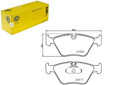 HELLA КОЛОДКИ ТОРМОЗНЫЕ BMW 5 520 I (E39)