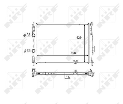 RADUADOR NISSAN QASHQAI/QASHQAI 2 2,0 07- NRF59061  