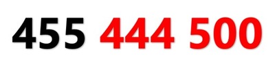 455 444 500 STARTER ZŁOTY ŁATWY PROSTY NUMER KARTA PREPAID SIM GSM