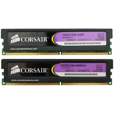 2GB (2X 1GB) 800 MHZ CORSAIR 100% OK *zN