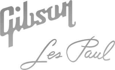 Gibson Les Paul srebrne naklejki gitara gryf 546