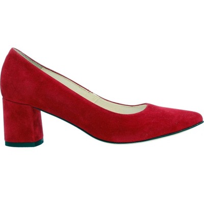 Czerwone czółenka damskie buty na obcasie ROZ. 39